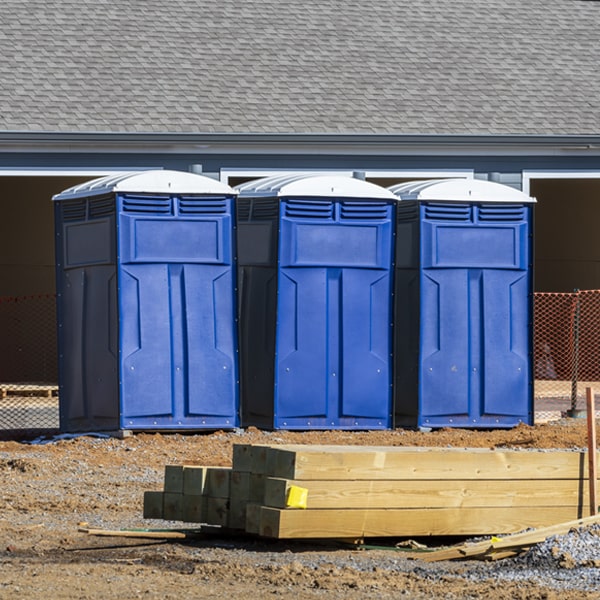 how often are the porta potties cleaned and serviced during a rental period in Ashland Heights South Dakota